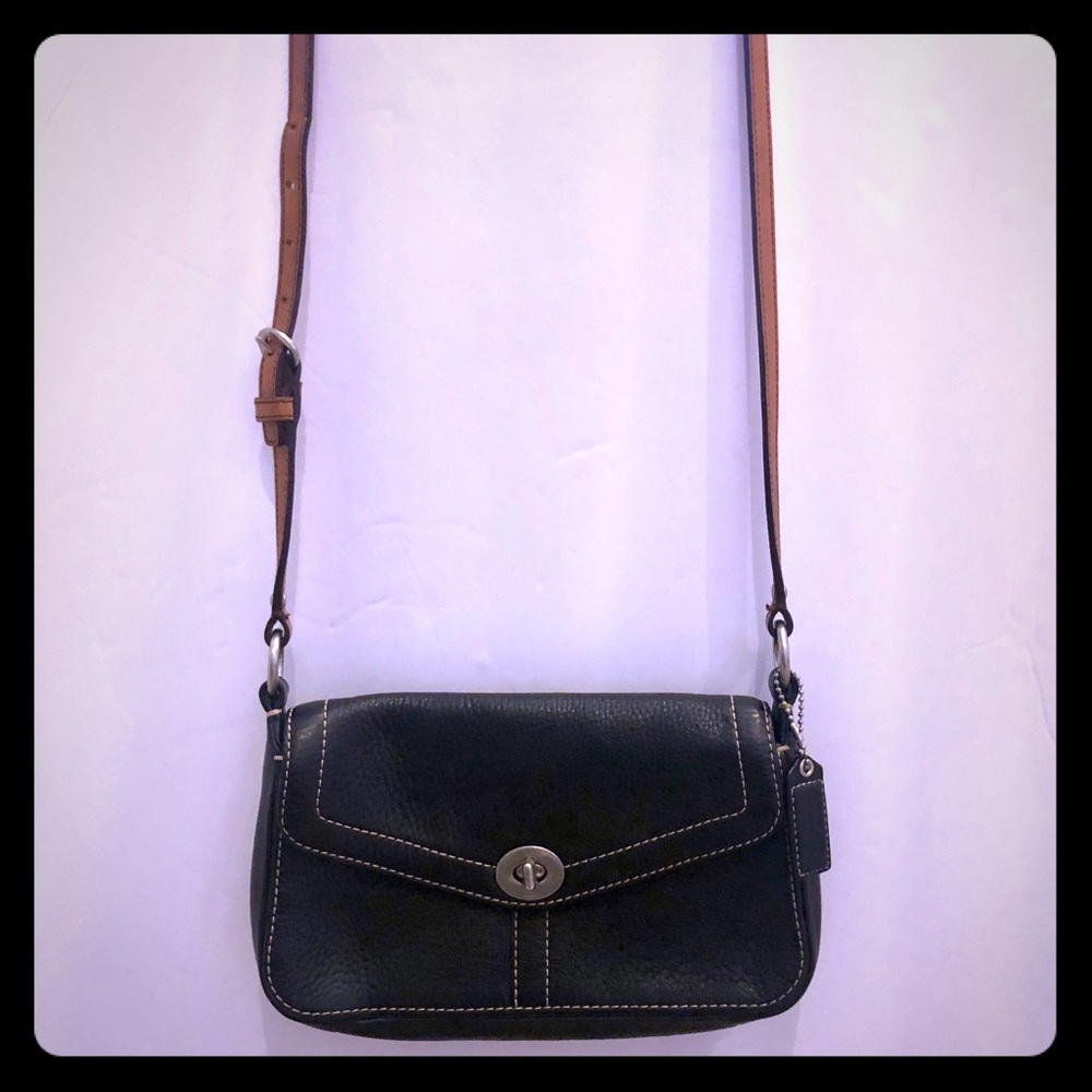 Coach Signature Pebbled Leather Crossbody F10888